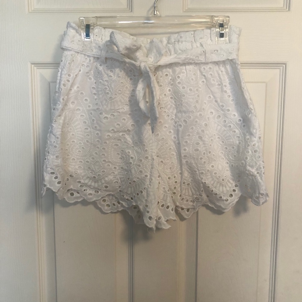 Women’s Lace High Waisted Paper Bag Shorts